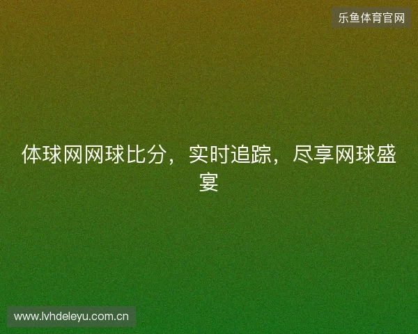 体球网网球比分，实时追踪，尽享网球盛宴